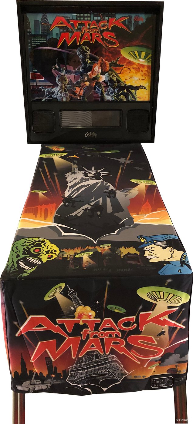 PINBALL ARMOR ATTACK FROM MARS Pinball Machine GRAPHIC ARMOR DUST COVER